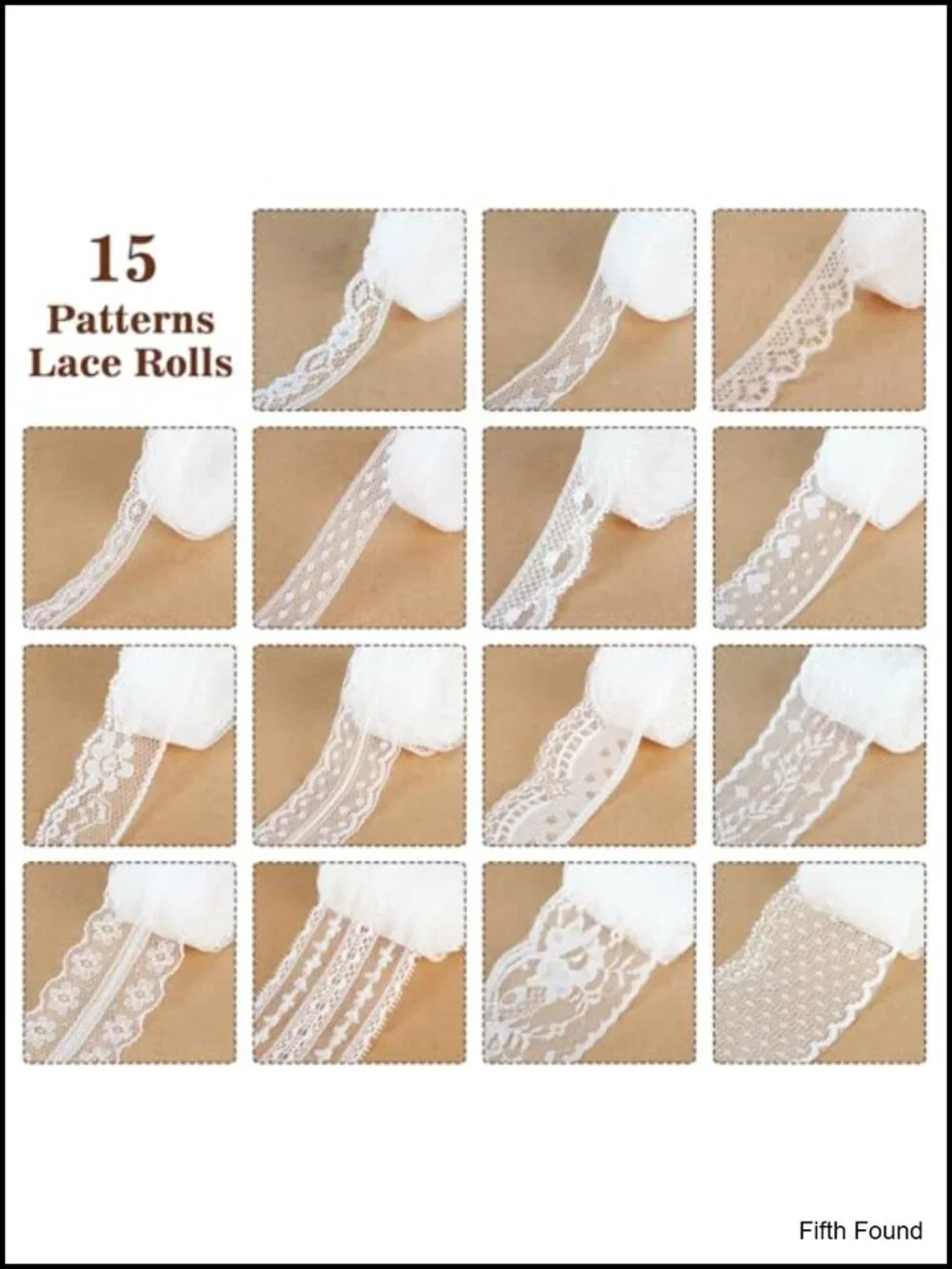 82 Yards Assorted Lace Trim 15 Rolls Vintage Sewing Lace for Wedding Craft